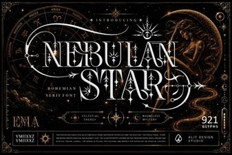 Nebulan Star Typeface Font for Creative Design Projects