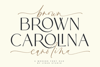 Brown Carolina Duo Font for Creative Typography Projects